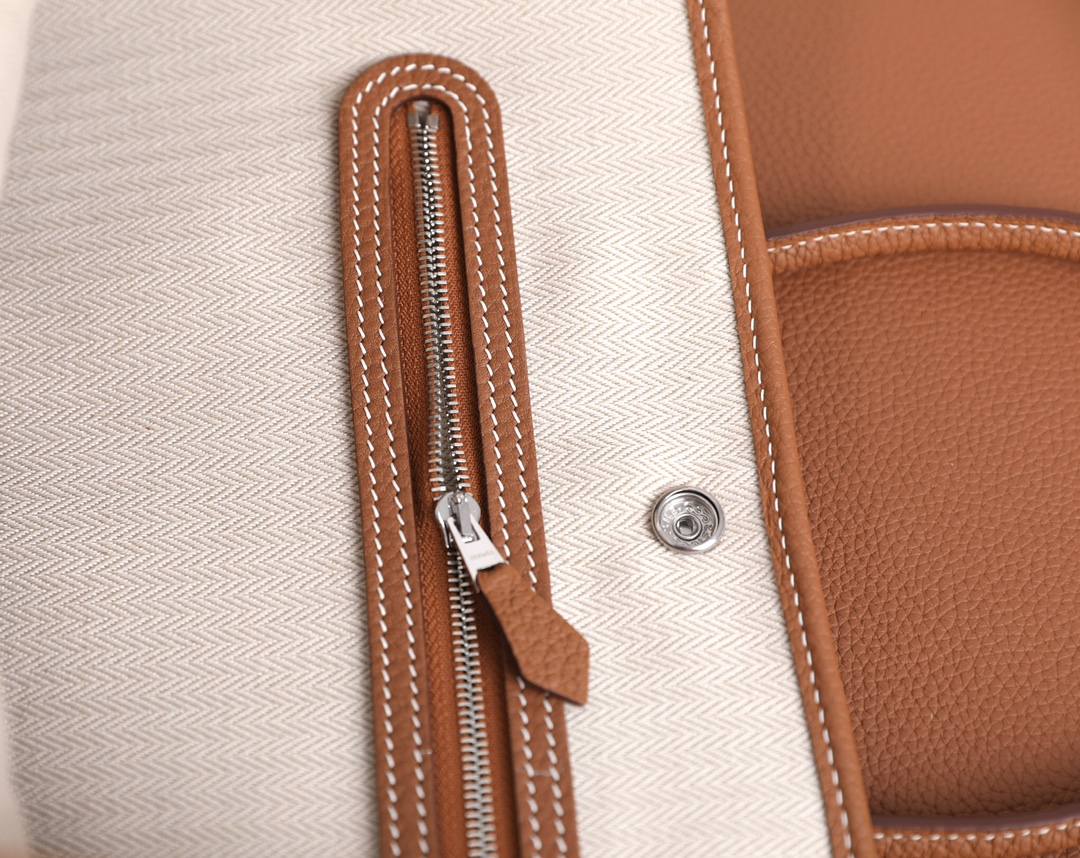 에르메스 가든파티30 골드브라운 토고가죽